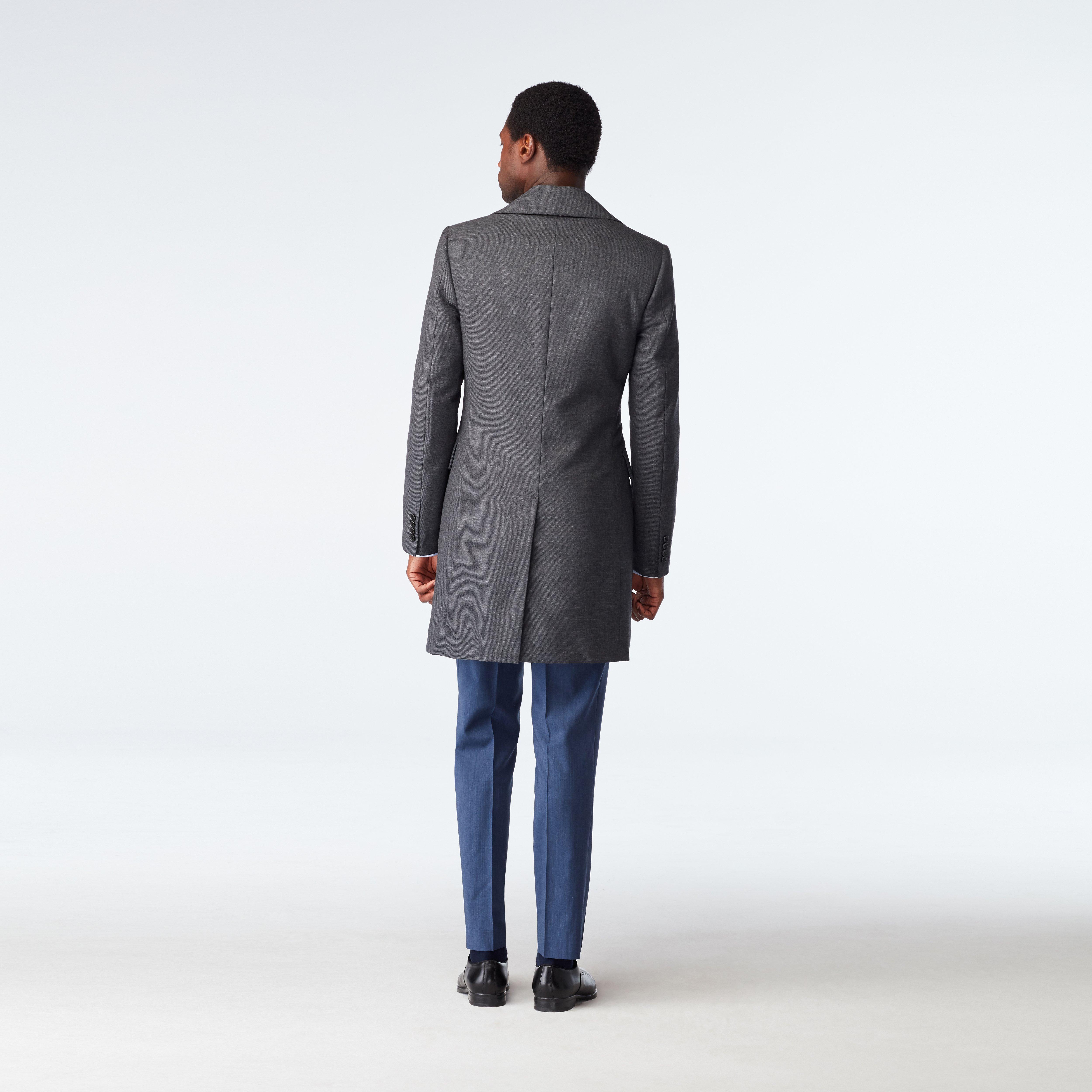 Hatton Twill Gray Quilted Overcoat